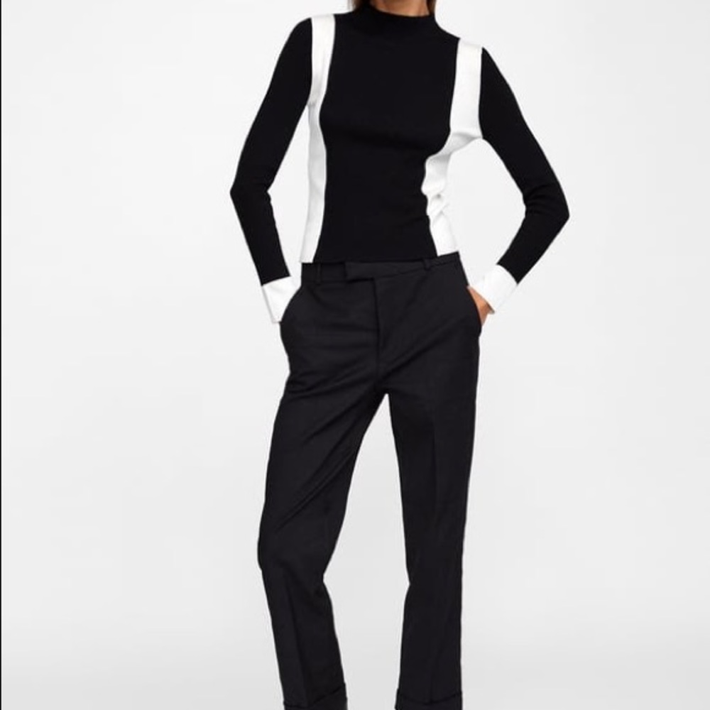 Zara colorblock sweater